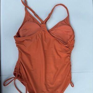 VENUS Orange One Piece Swimsuit with Adjustable Straps and Sweetheart Neckline